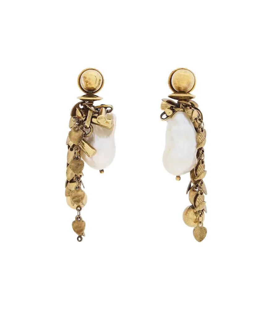 Embellished pearl drop earrings Embellished pearl drop earrings