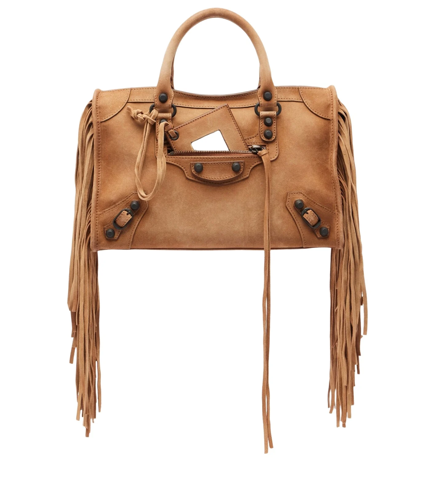 Balenciaga Le City Small suede top-handle bag