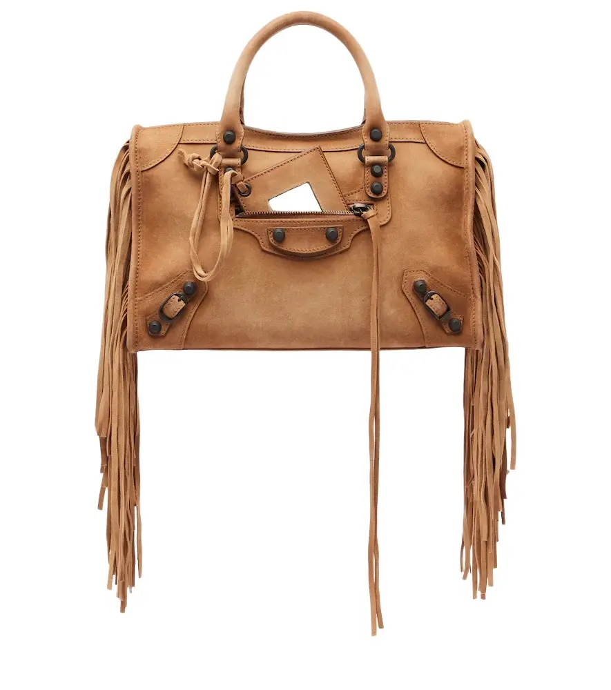 Le City Small suede top-handle bag