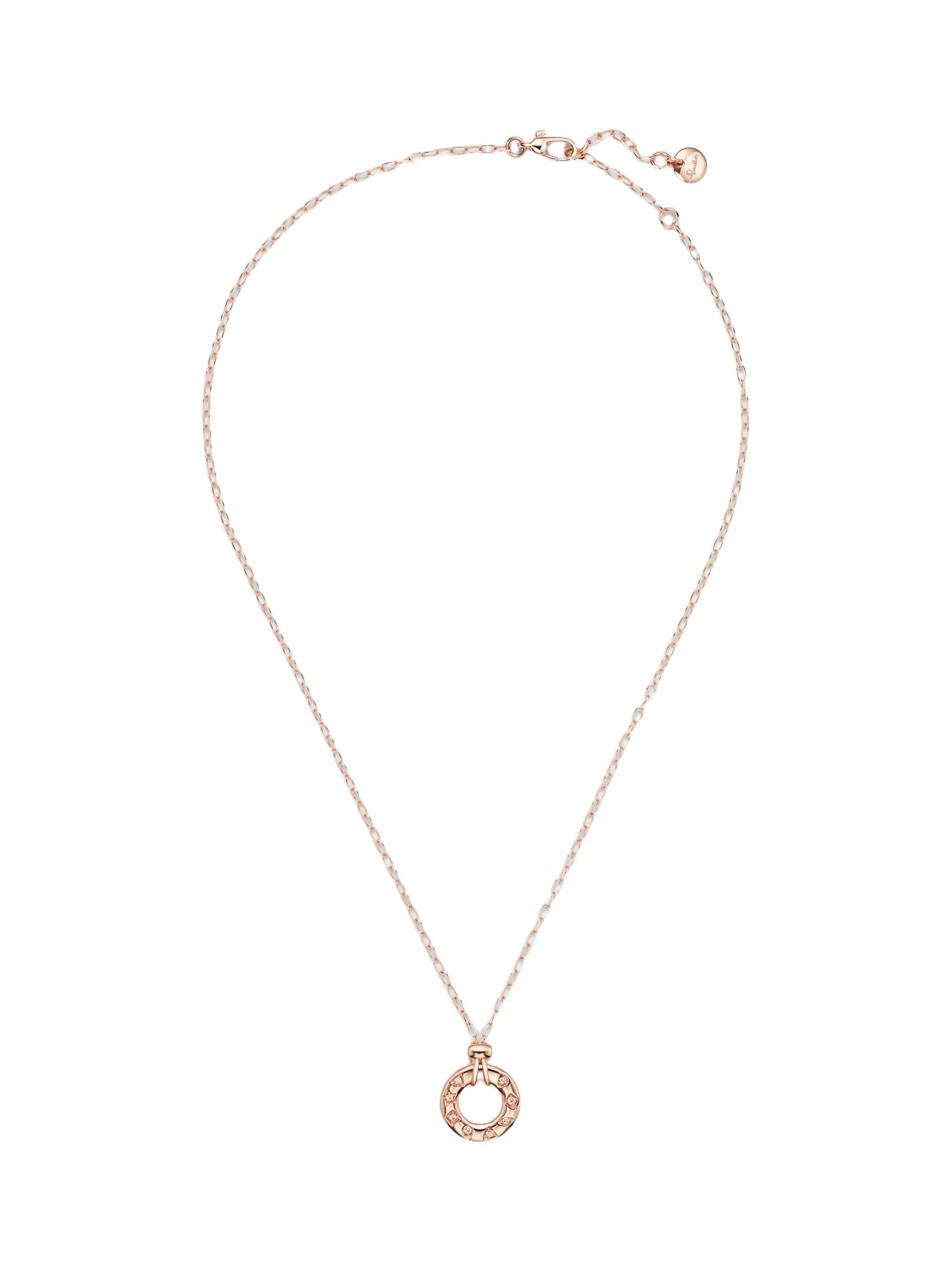 Iconica 18kt rose gold pendant necklace with diamonds Iconica 18kt rose gold pendant necklace with diamonds