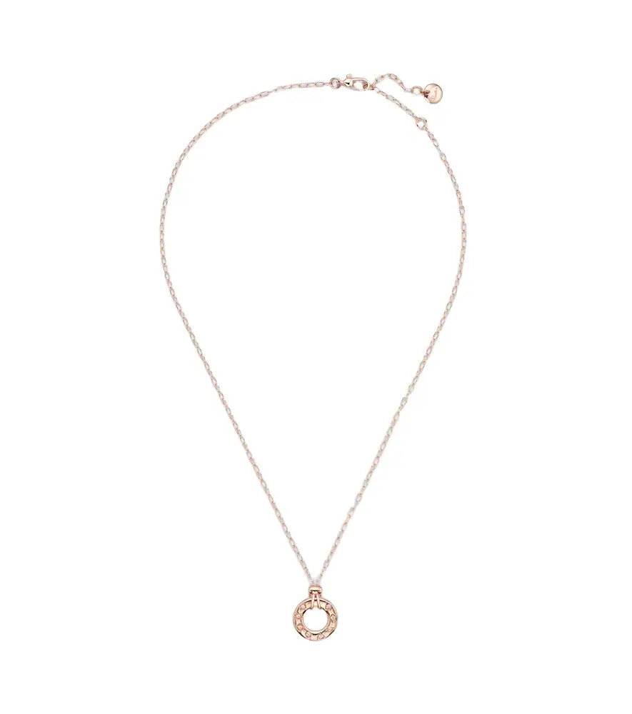 Iconica 18kt rose gold pendant necklace with diamonds Iconica 18kt rose gold pendant necklace with diamonds
