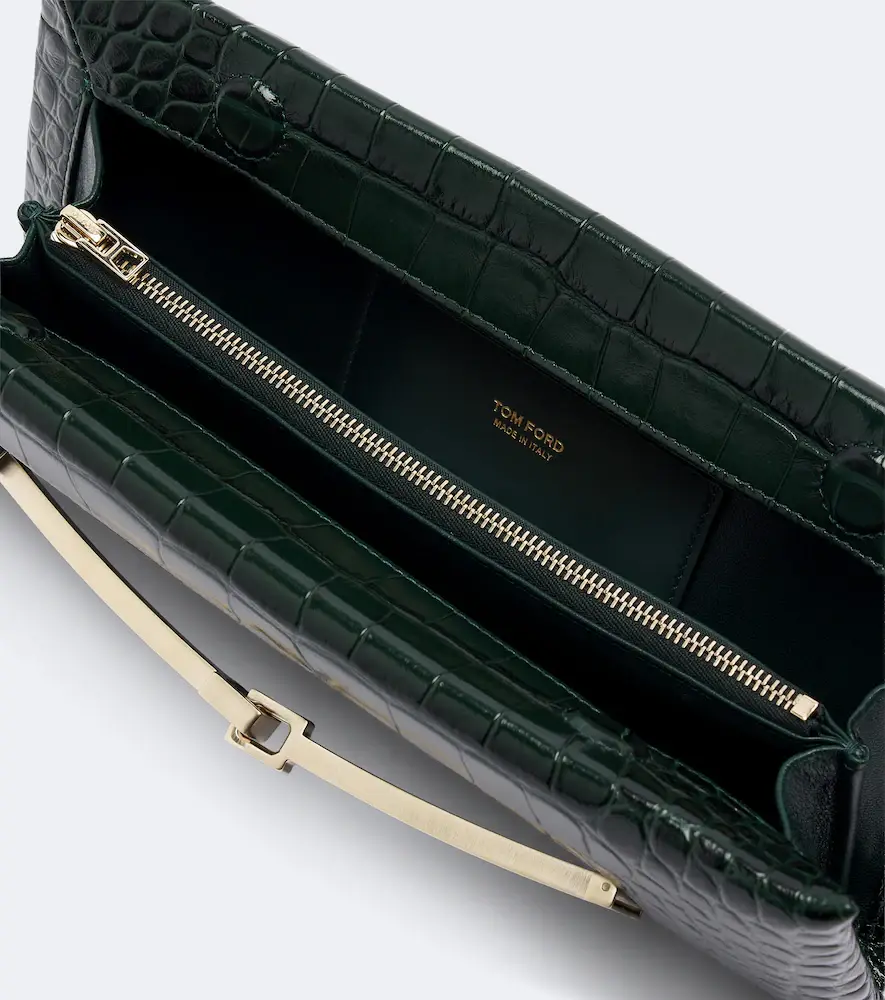 Tom Ford Arc croc-effect patent leather clutch | Thumbnail 2 Tom Ford Arc croc-effect patent leather clutch | Thumbnail 2