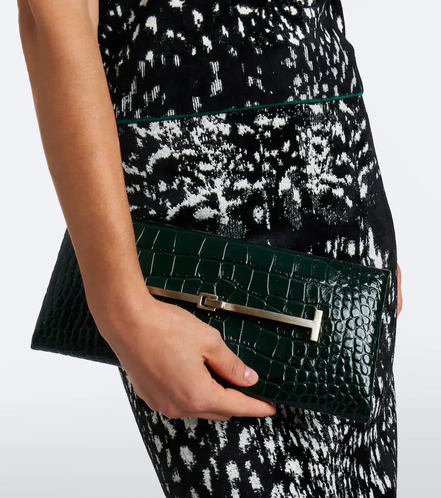 Tom Ford Arc croc-effect patent leather clutch | Thumbnail 4 Tom Ford Arc croc-effect patent leather clutch | Thumbnail 4