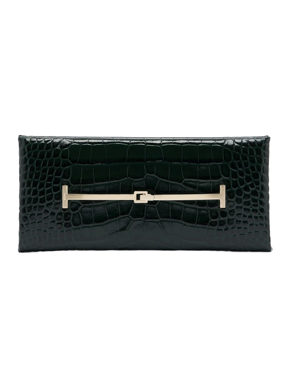 Tom Ford Arc croc-effect patent leather clutch