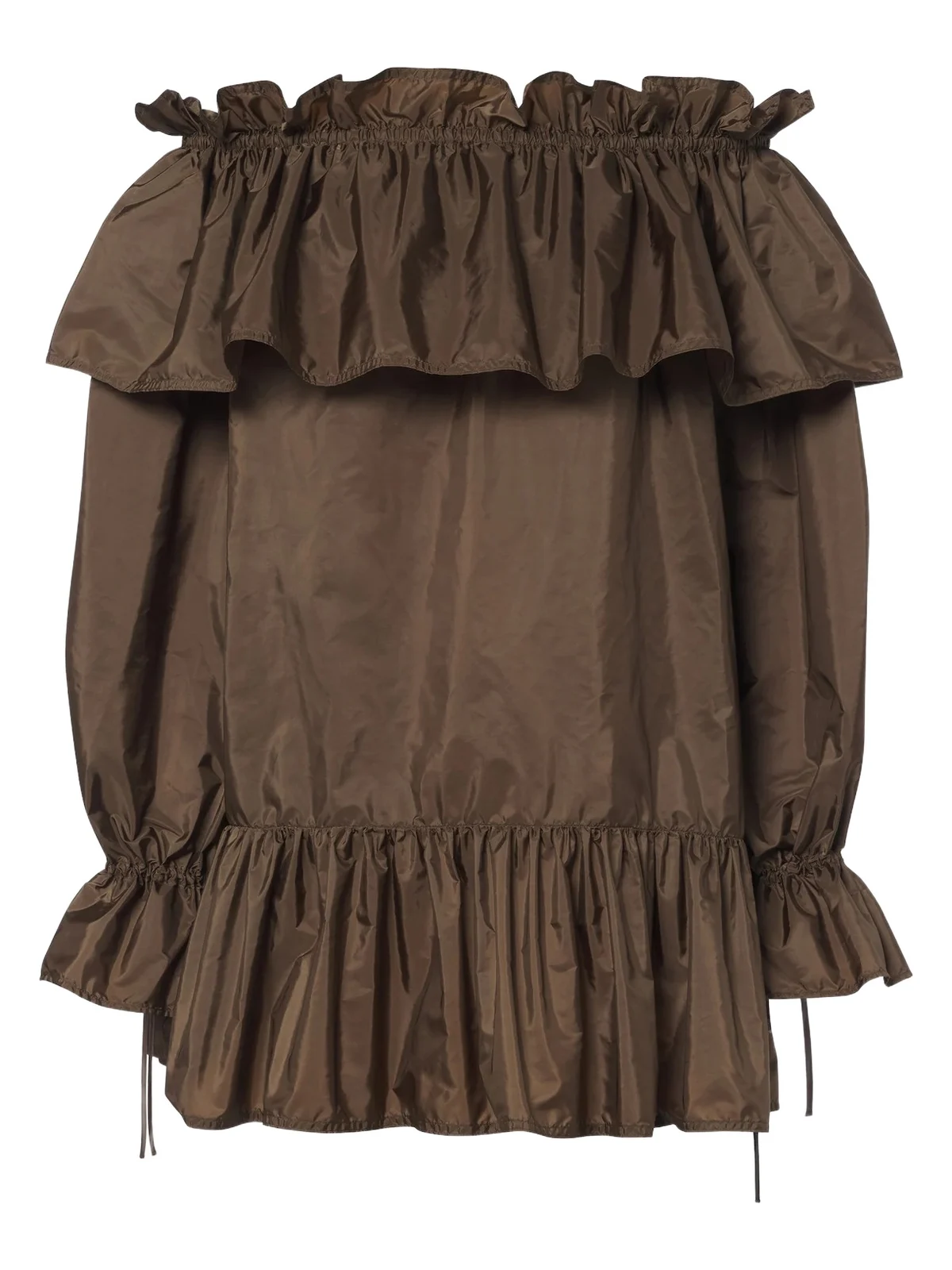 Saint Laurent Ruffled poplin minidress