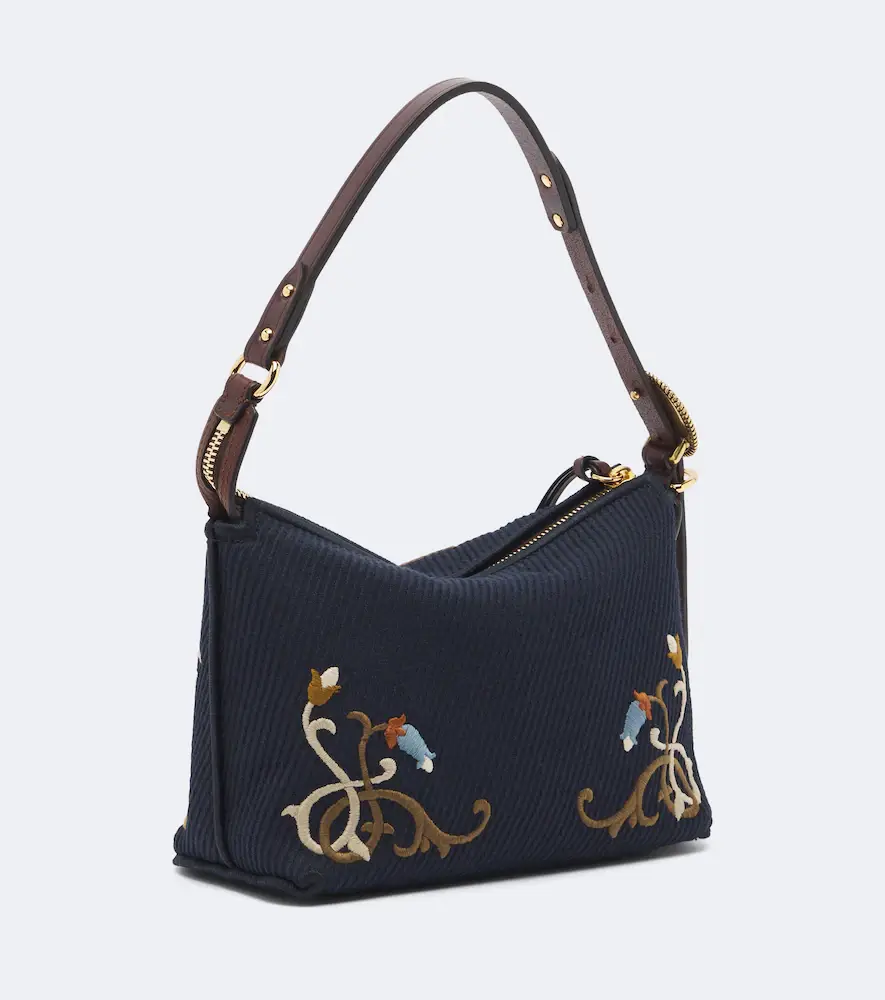 Etro Rosette Small canvas shoulder bag | Thumbnail 3 Etro Rosette Small canvas shoulder bag | Thumbnail 3