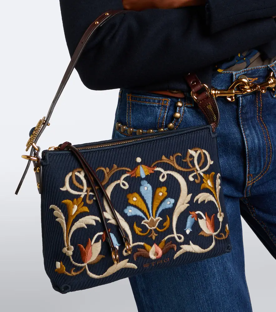 Etro Rosette Small canvas shoulder bag | Thumbnail 5 Etro Rosette Small canvas shoulder bag | Thumbnail 5