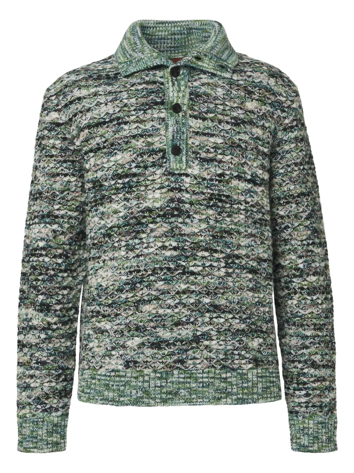 Wool-blend polo sweater Wool-blend polo sweater