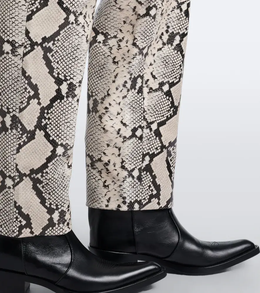 RÓHE Róhe Snake-effect leather straight pants | Thumbnail 2
