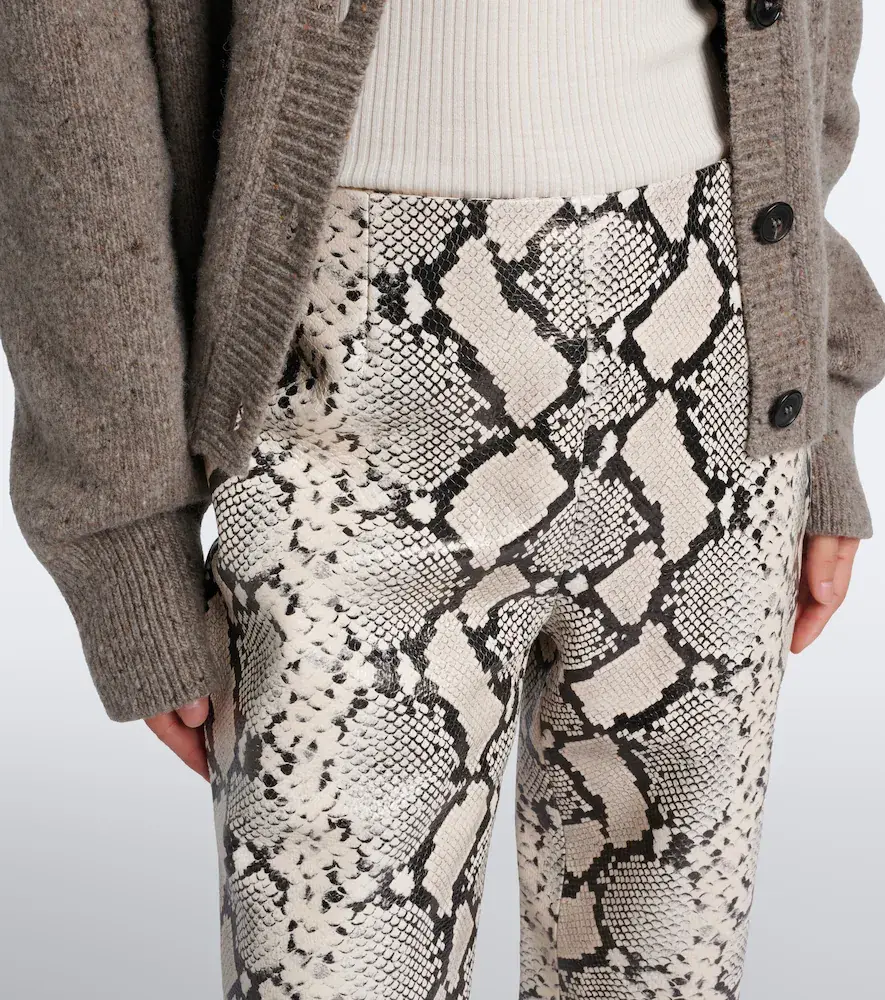 RÓHE Róhe Snake-effect leather straight pants | Thumbnail 3