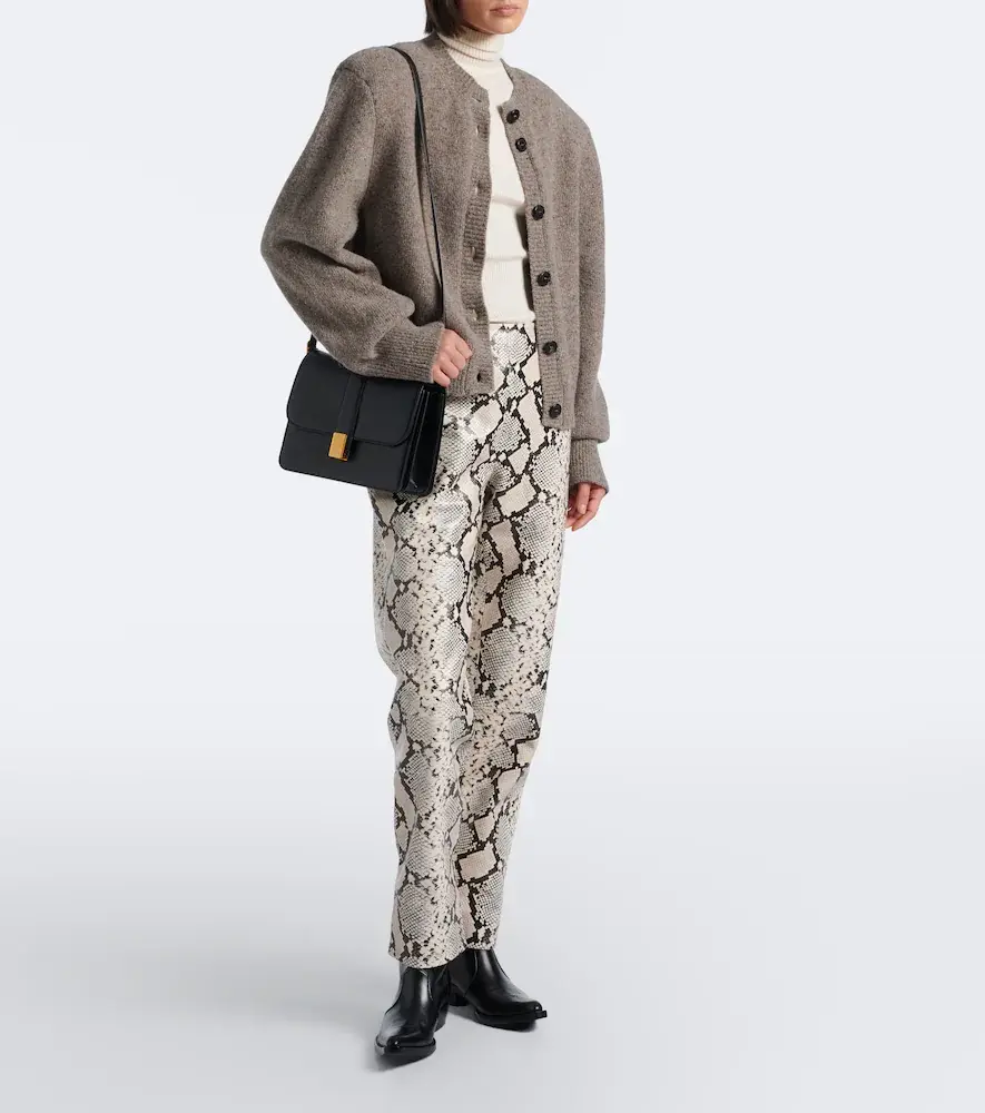 RÓHE Róhe Snake-effect leather straight pants | Thumbnail 5
