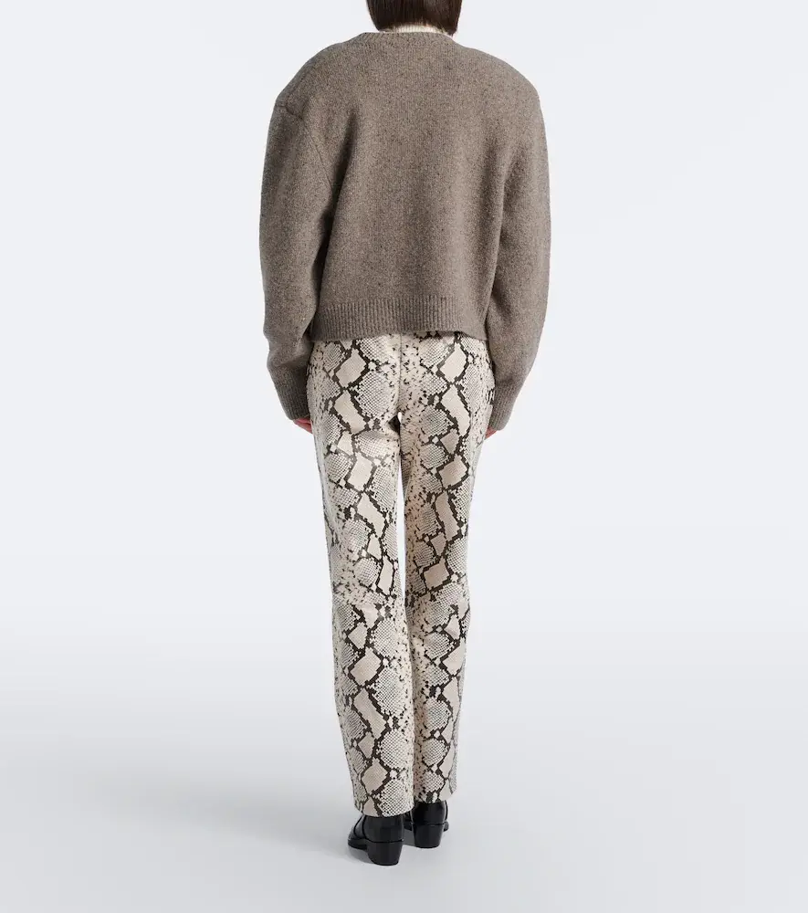 RÓHE Róhe Snake-effect leather straight pants | Thumbnail 6