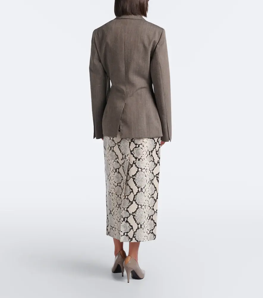 RÓHE Róhe Snake-effect leather midi skirt | Thumbnail 2