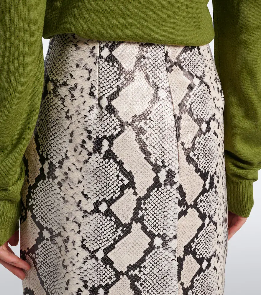 RÓHE Róhe Snake-effect leather midi skirt | Thumbnail 5