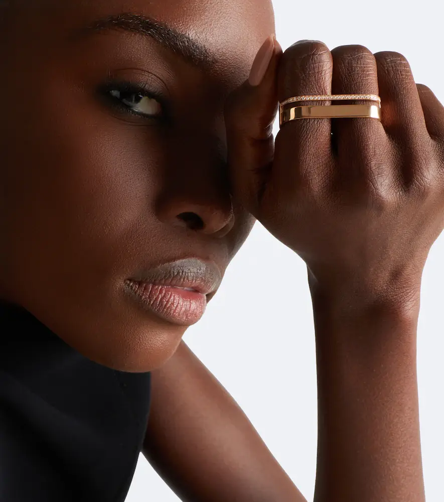 Repossi Berbere 18kt rose gold double ring with diamonds | Thumbnail 2 Repossi Berbere 18kt rose gold double ring with diamonds | Thumbnail 2