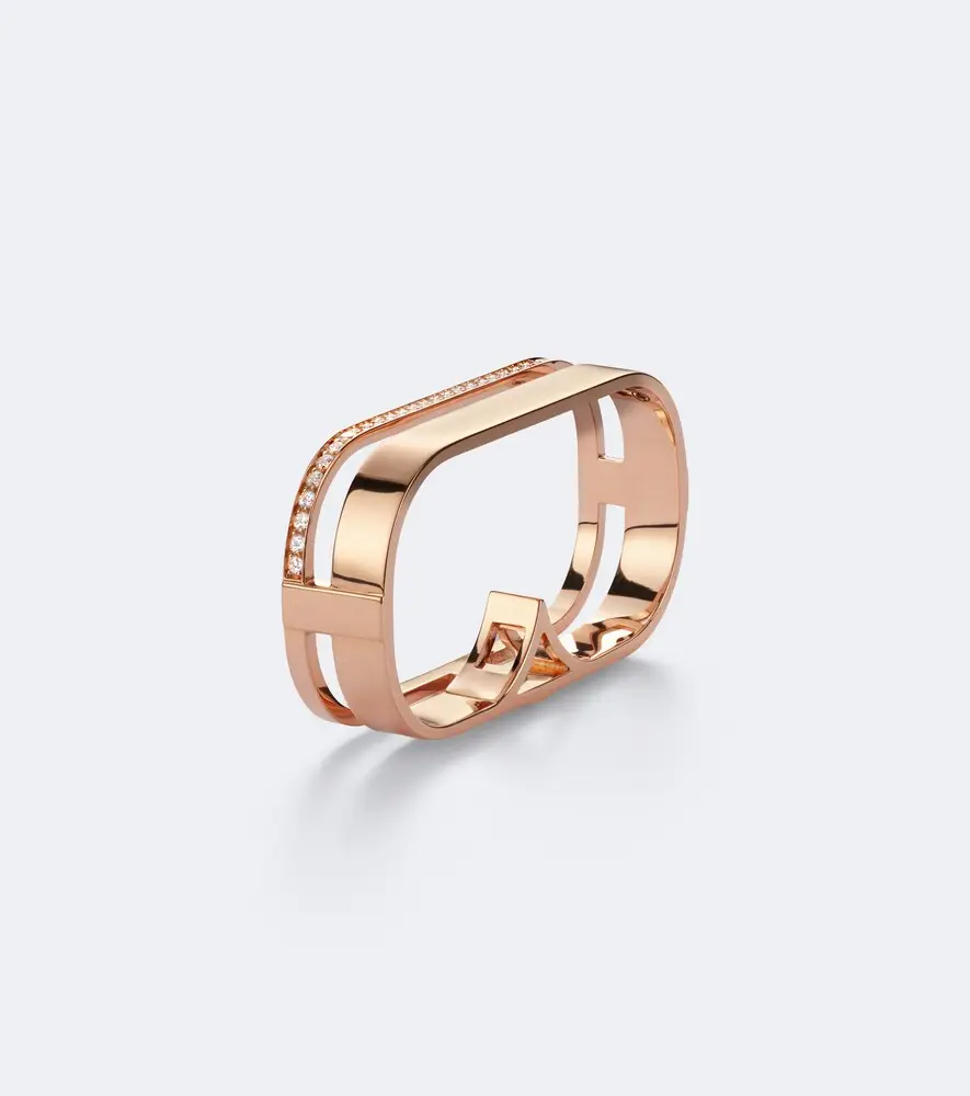 Repossi Berbere 18kt rose gold double ring with diamonds | Thumbnail 4 Repossi Berbere 18kt rose gold double ring with diamonds | Thumbnail 4