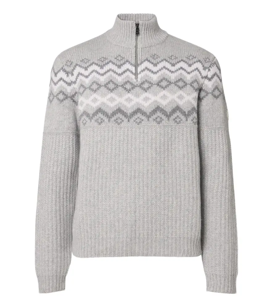 Bogner Ludi Fair Isle cashmere half-zip sweater