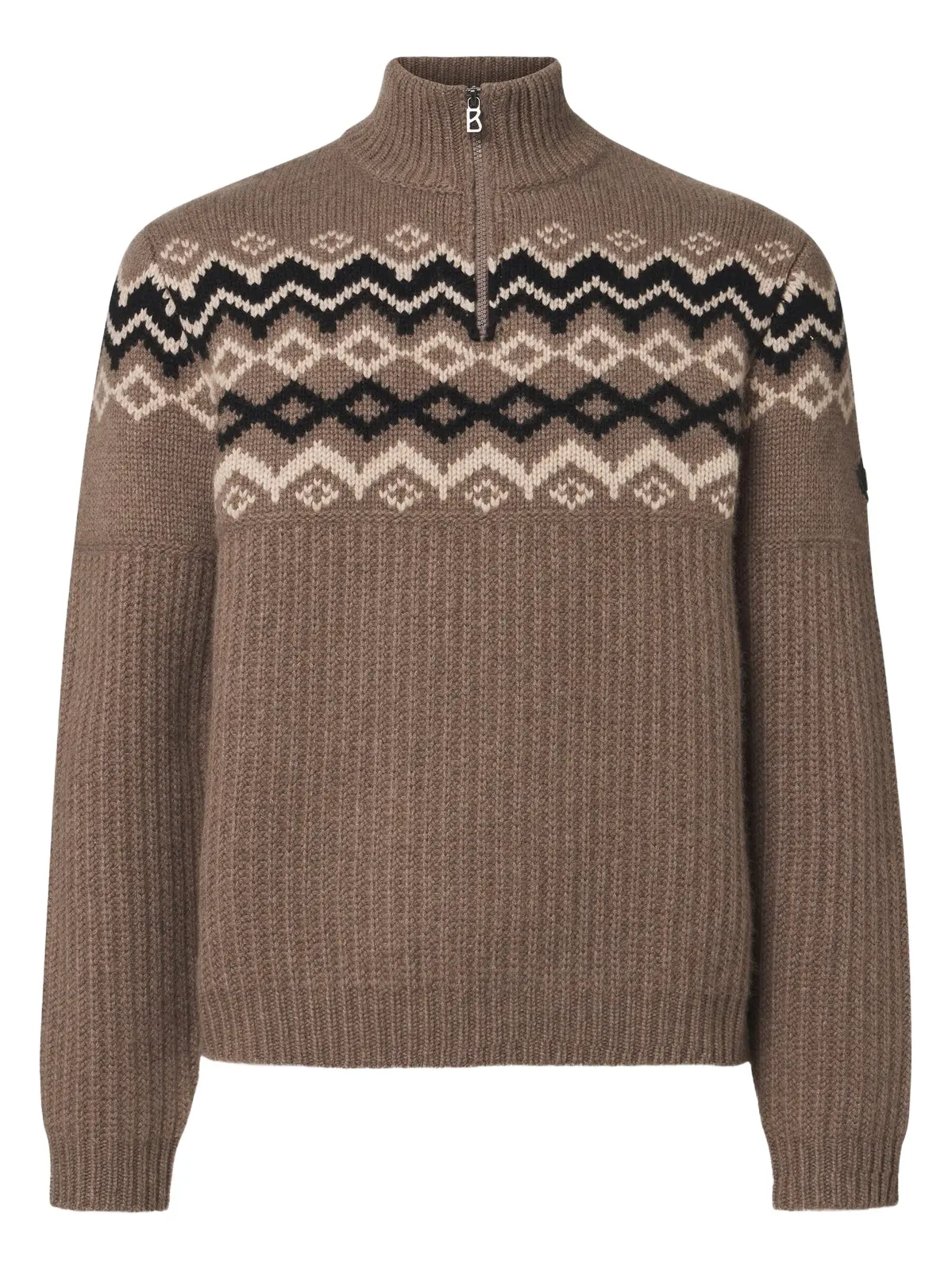 Bogner Ludi Fair Isle cashmere half-zip sweater
