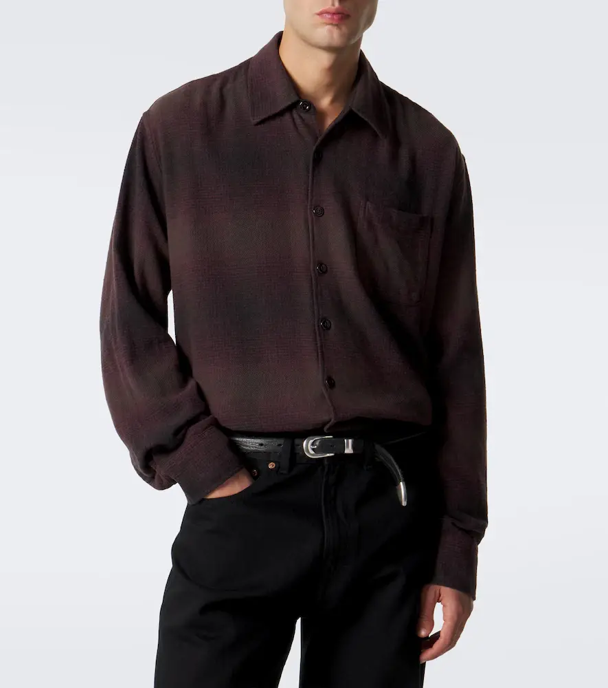 Our Legacy Above checked cotton-blend shirt | Thumbnail 2