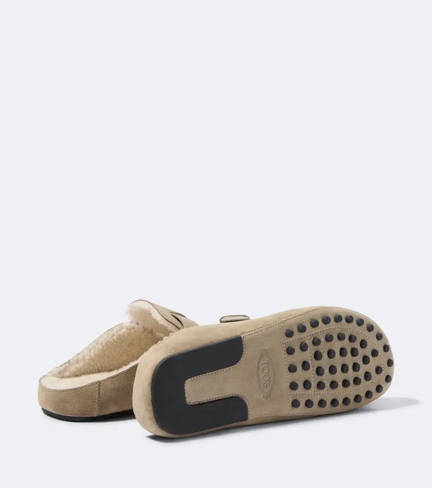 Tod's Gommino shearling-lined suede mules | Thumbnail 4 Tod's Gommino shearling-lined suede mules | Thumbnail 4