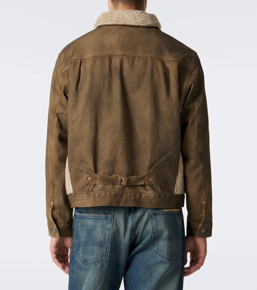 RRL Shearling-trimmed denim jacket | Thumbnail 5