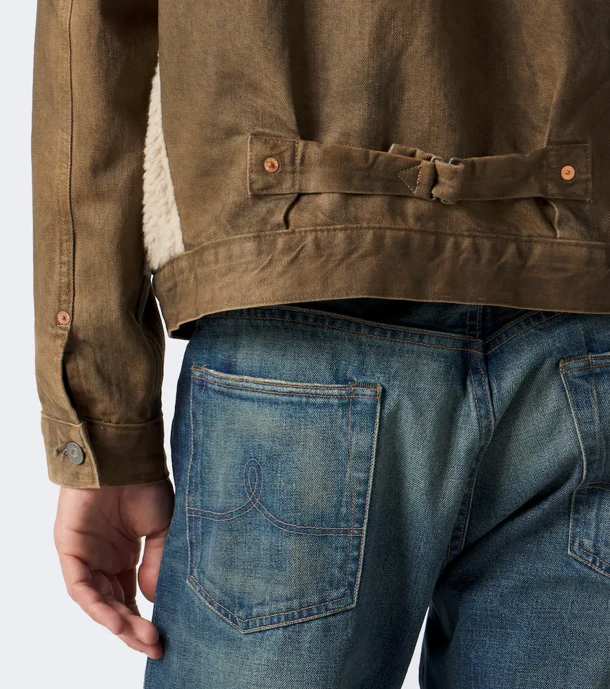 RRL Shearling-trimmed denim jacket | Thumbnail 6