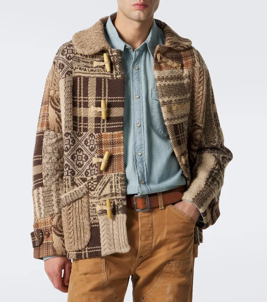 RRL Patchwork wool, linen, and silk cardigan | Thumbnail 2 RRL Patchwork wool, linen, and silk cardigan | Thumbnail 2