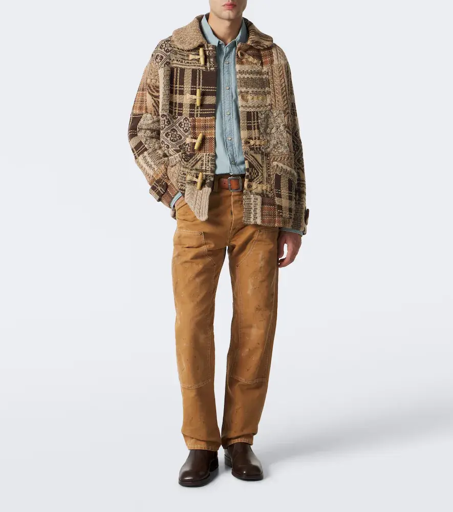 RRL Patchwork wool, linen, and silk cardigan | Thumbnail 3 RRL Patchwork wool, linen, and silk cardigan | Thumbnail 3