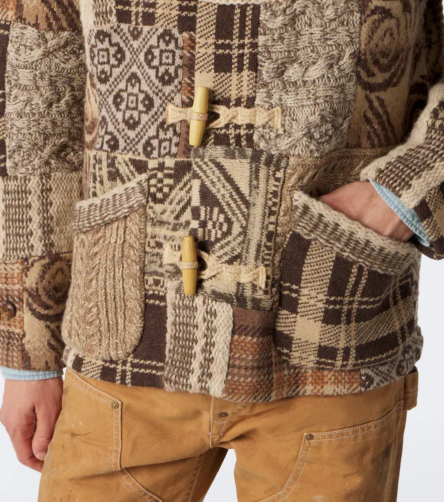 RRL Patchwork wool, linen, and silk cardigan | Thumbnail 4 RRL Patchwork wool, linen, and silk cardigan | Thumbnail 4