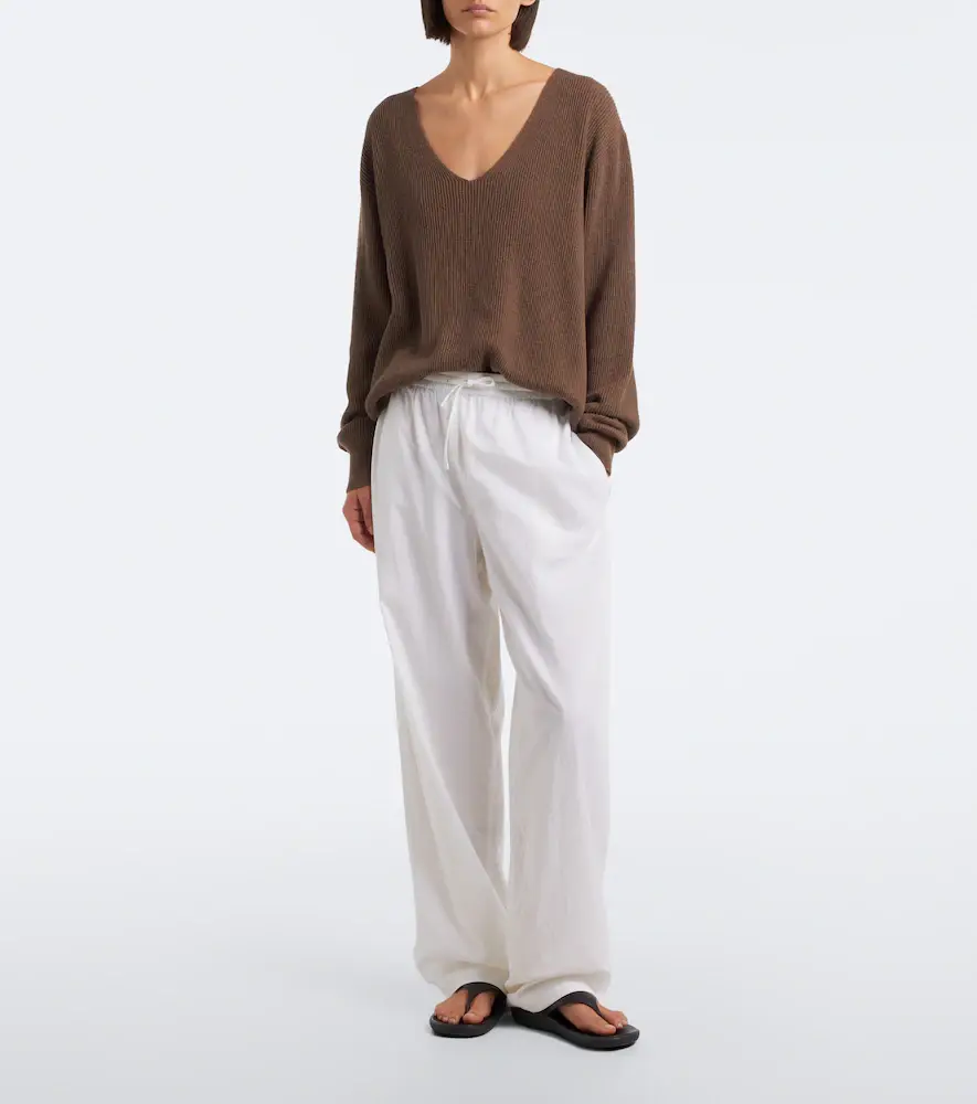 The Row Kriza cotton poplin wide-leg pants | Thumbnail 3