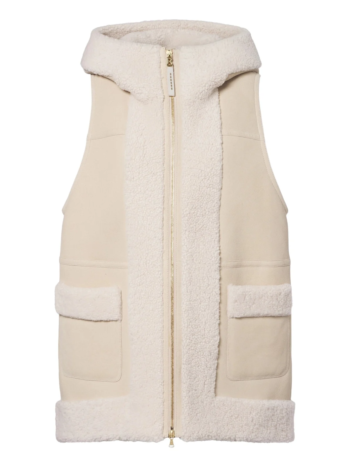 Lonal shearling-trimmed suede ski vest Lonal shearling-trimmed suede ski vest