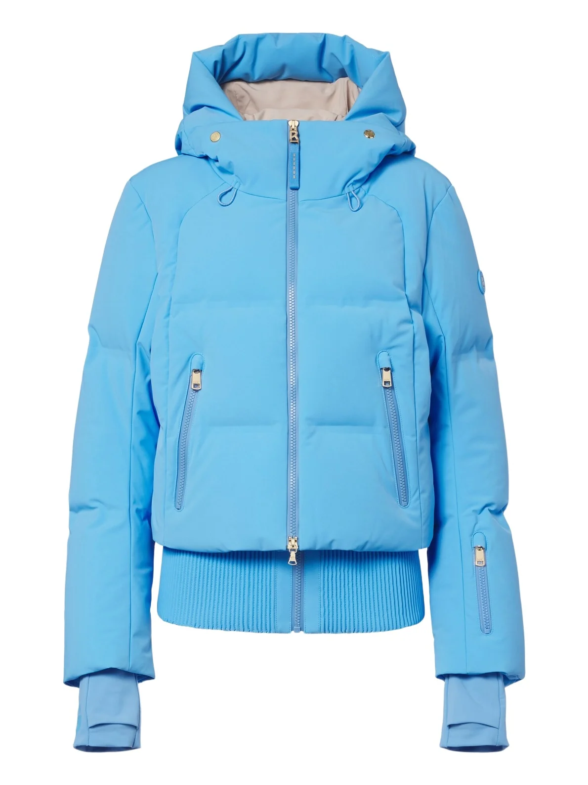 Hooded padded down jacket