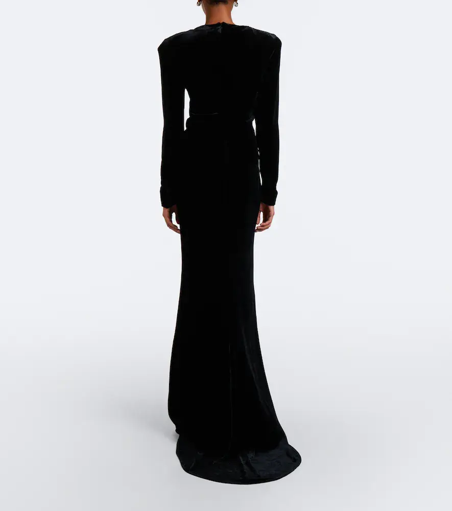 Stella McCartney Draped velvet gown | Thumbnail 3 Stella McCartney Draped velvet gown | Thumbnail 3