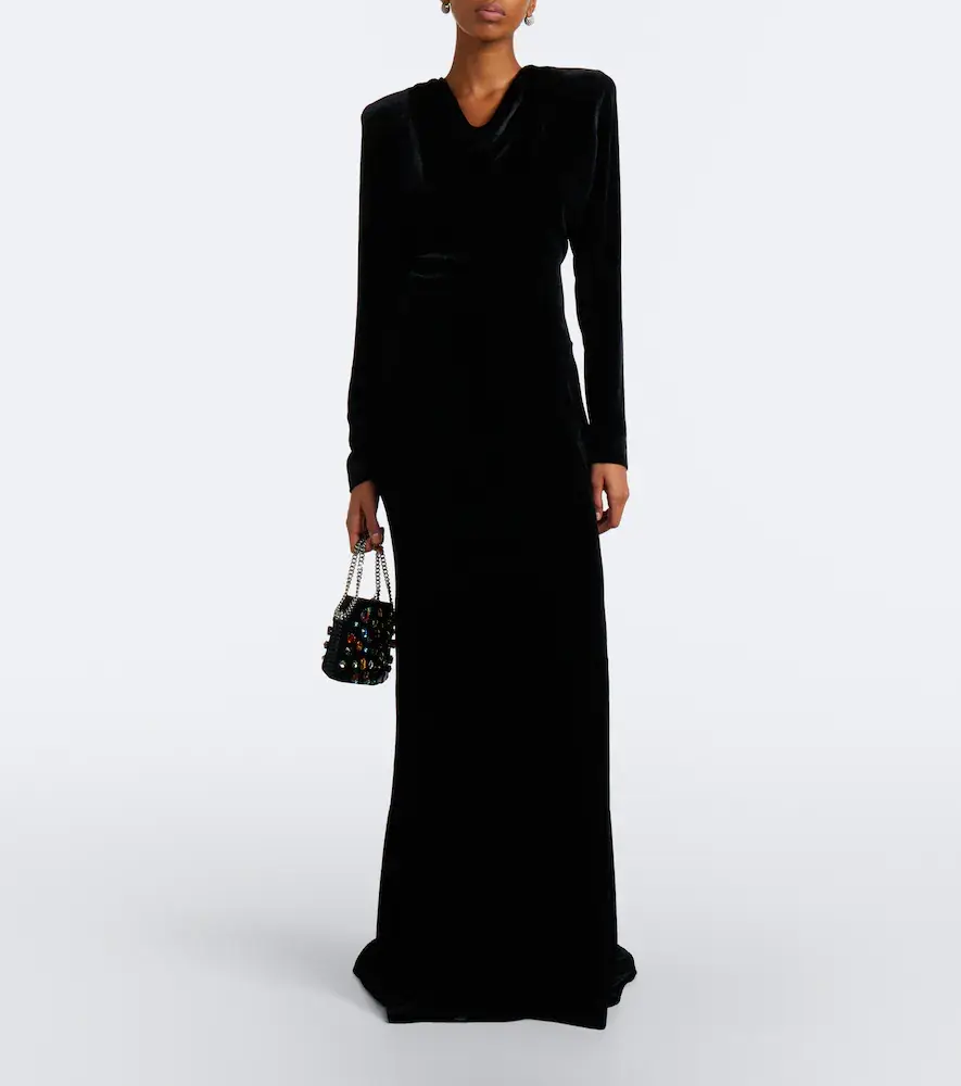 Stella McCartney Draped velvet gown | Thumbnail 6 Stella McCartney Draped velvet gown | Thumbnail 6