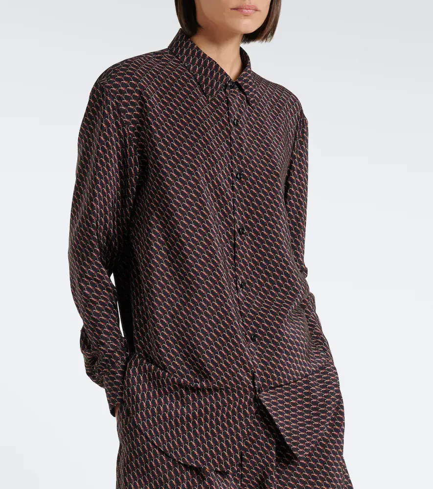 Saint Laurent Cassandre printed silk shirt | Thumbnail 5 Saint Laurent Cassandre printed silk shirt | Thumbnail 5