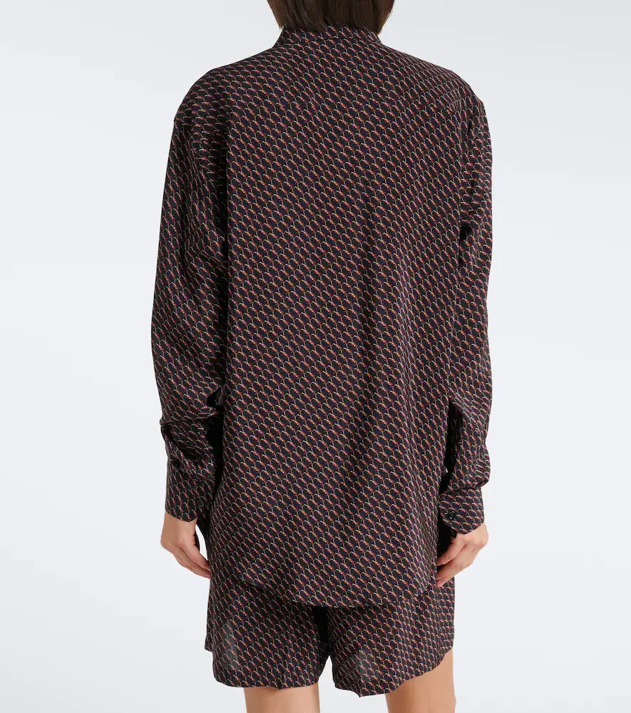 Saint Laurent Cassandre printed silk shirt | Thumbnail 6 Saint Laurent Cassandre printed silk shirt | Thumbnail 6