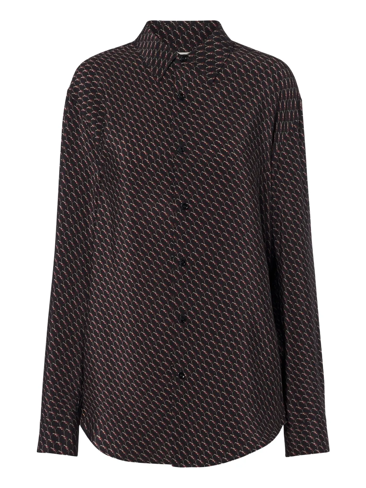 Saint Laurent Cassandre printed silk shirt
