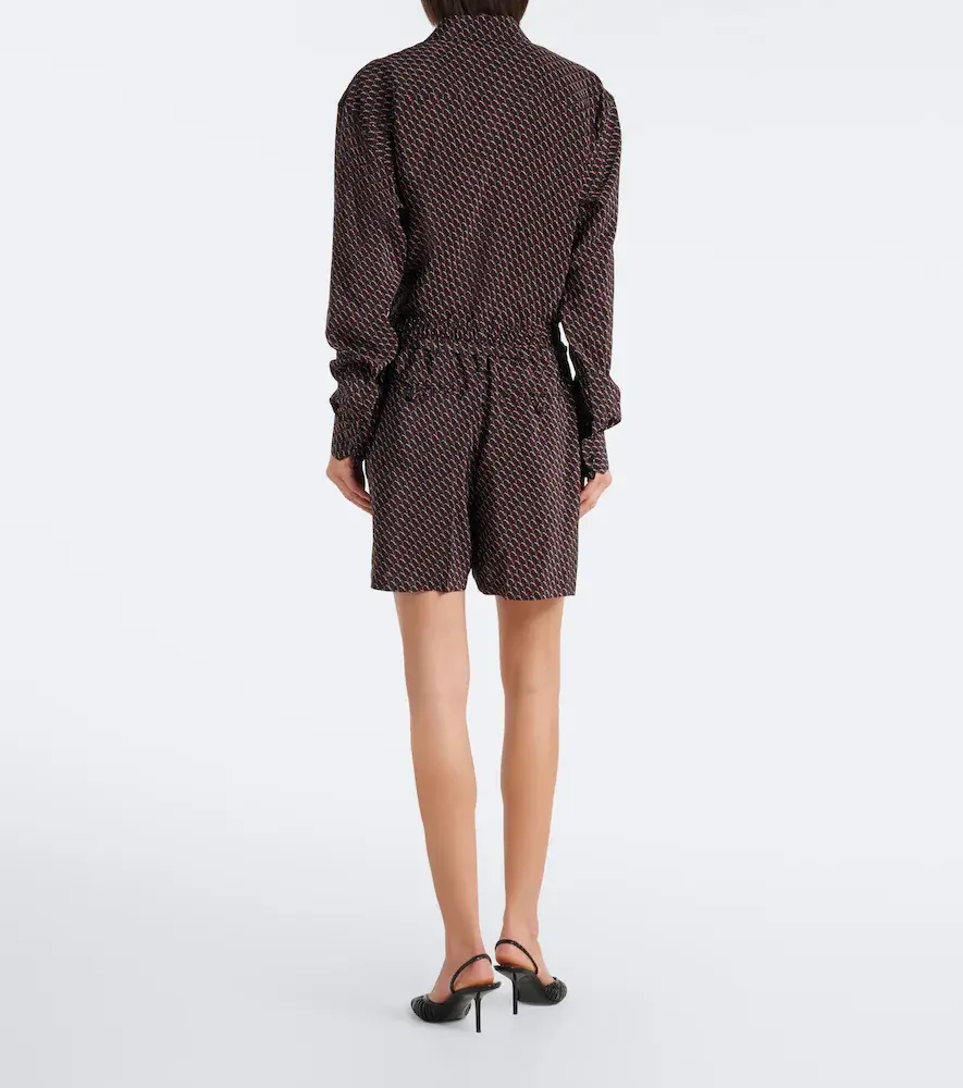 Saint Laurent Cassandre printed silk shorts | Thumbnail 3 Saint Laurent Cassandre printed silk shorts | Thumbnail 3