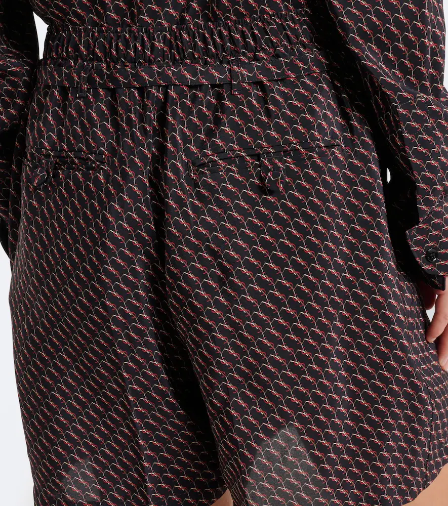 Saint Laurent Cassandre printed silk shorts | Thumbnail 4 Saint Laurent Cassandre printed silk shorts | Thumbnail 4