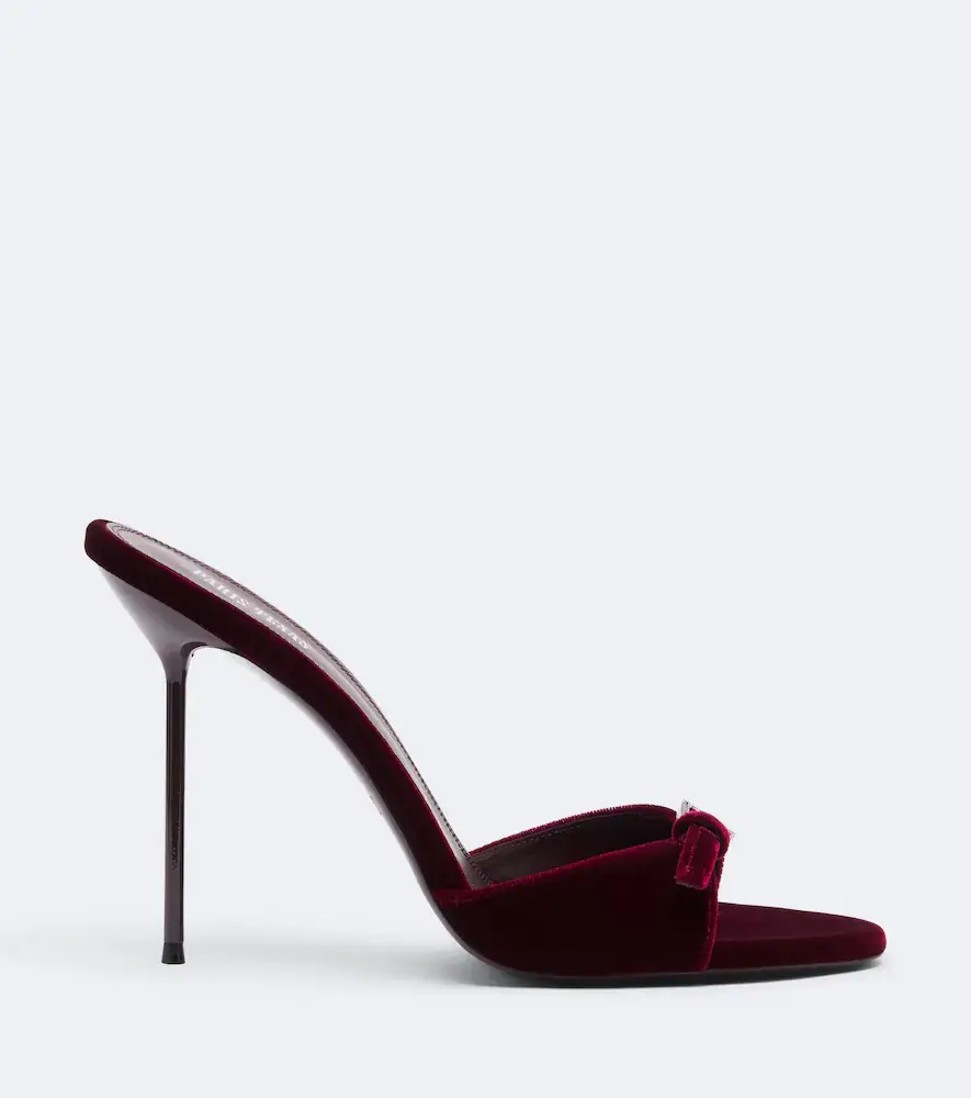 Paris Texas Lidia Buckle embellished velvet mules | Thumbnail 2 Paris Texas Lidia Buckle embellished velvet mules | Thumbnail 2
