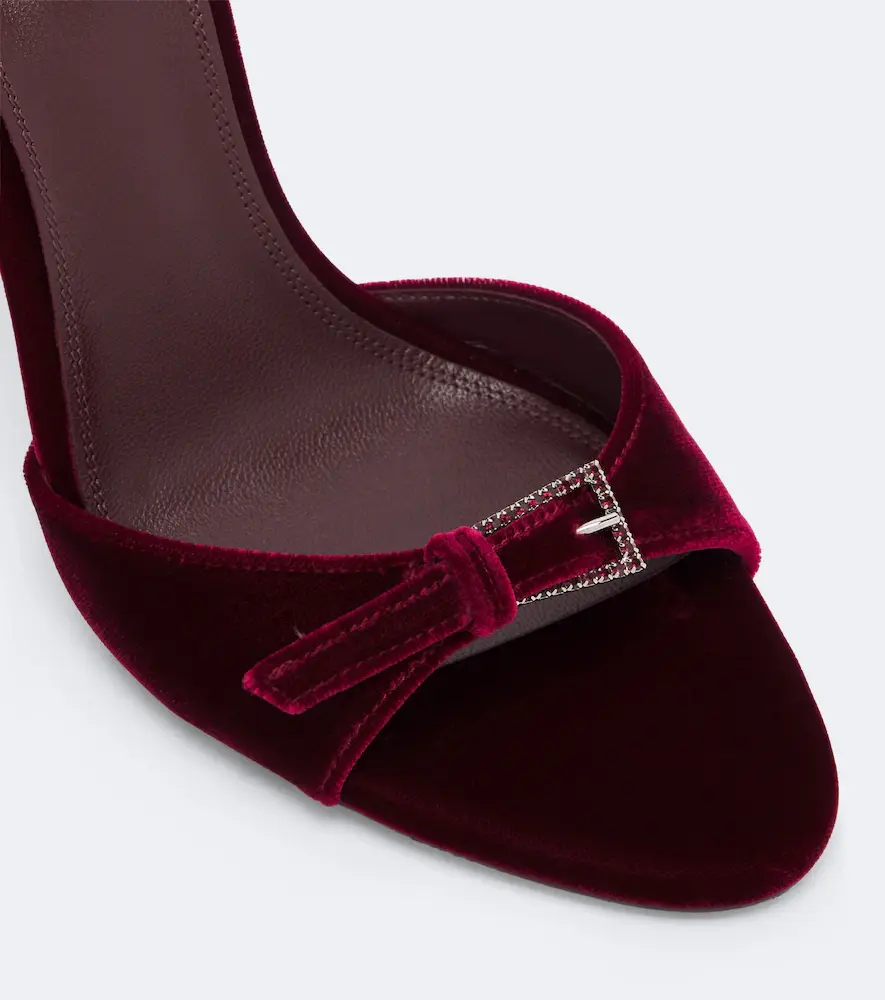 Paris Texas Lidia Buckle embellished velvet mules | Thumbnail 3 Paris Texas Lidia Buckle embellished velvet mules | Thumbnail 3