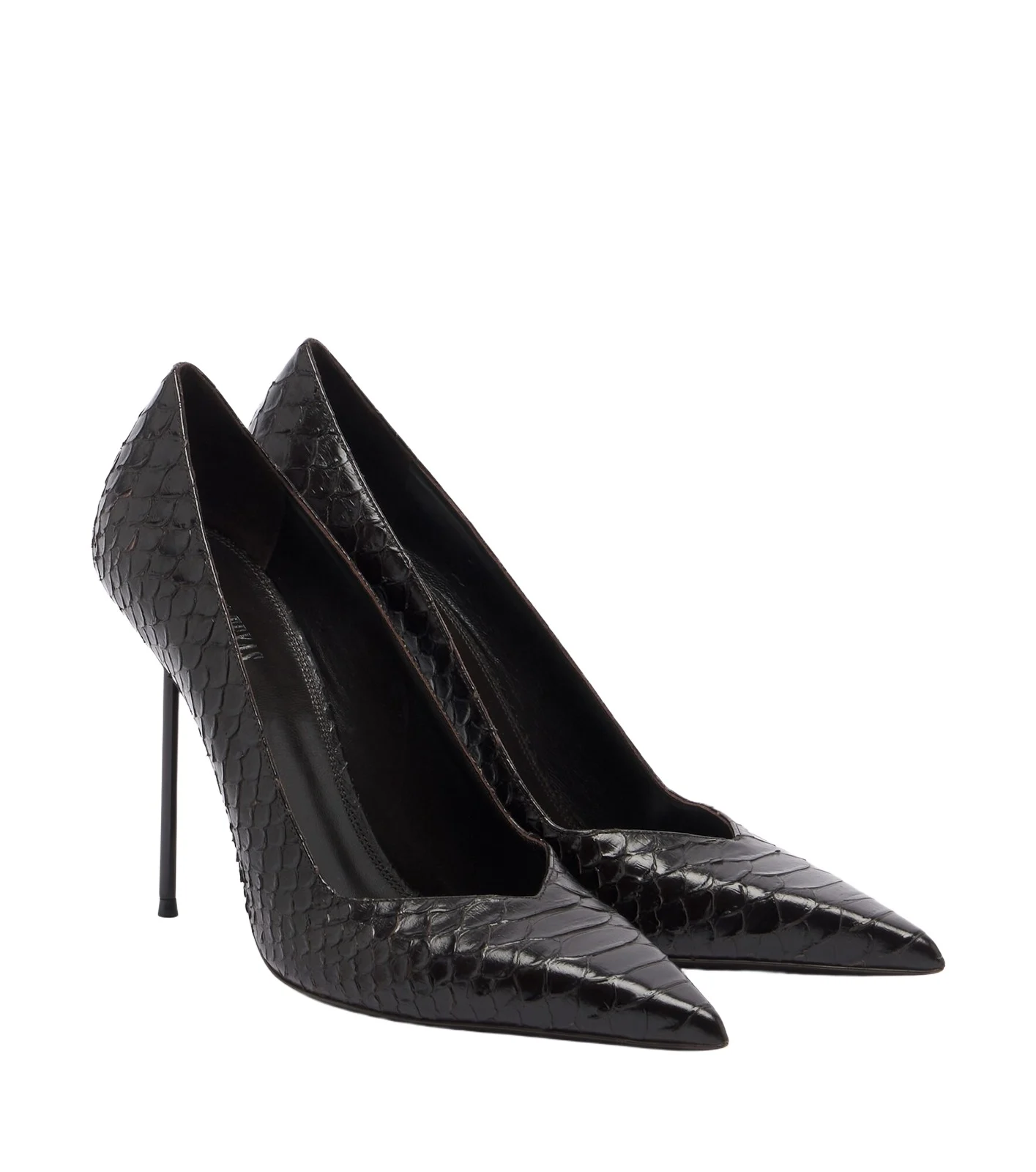 Lidia croc-effect leather pumps