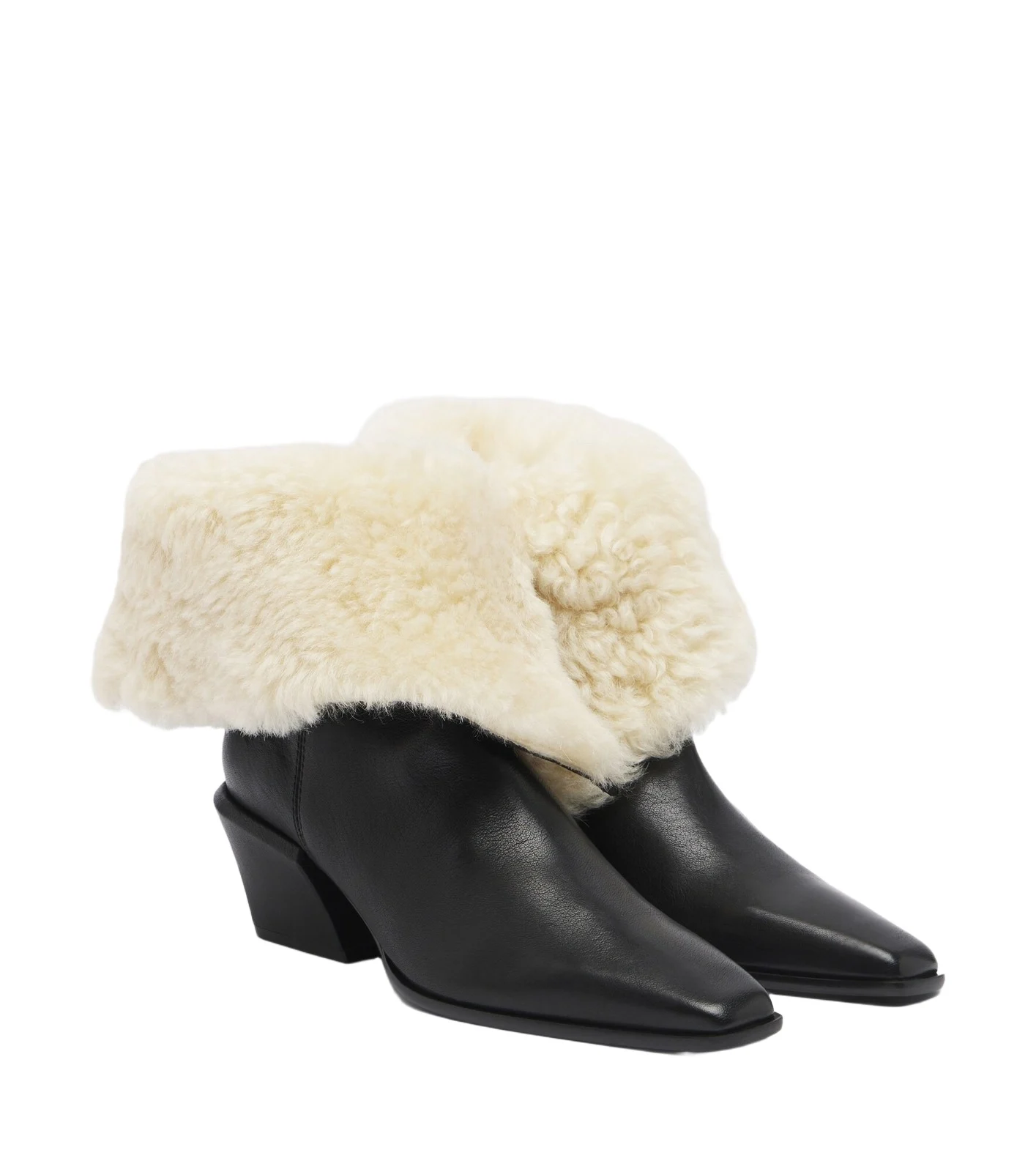 Paris Texas Bettina shearling-lined leather ankle boots