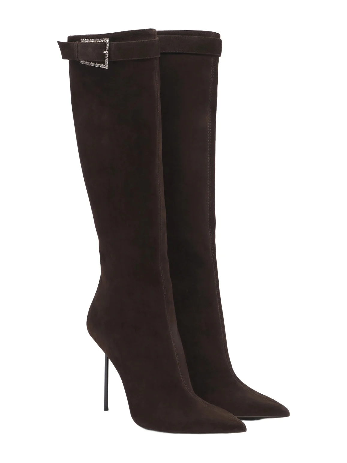 Paris Texas Lidia embellished suede knee-high boots