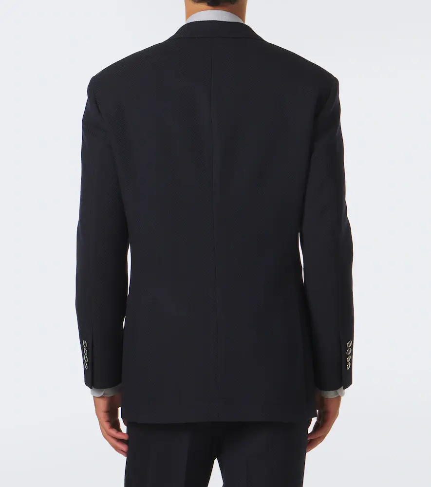 Brunello Cucinelli Herringbone wool and cotton blazer | Thumbnail 7