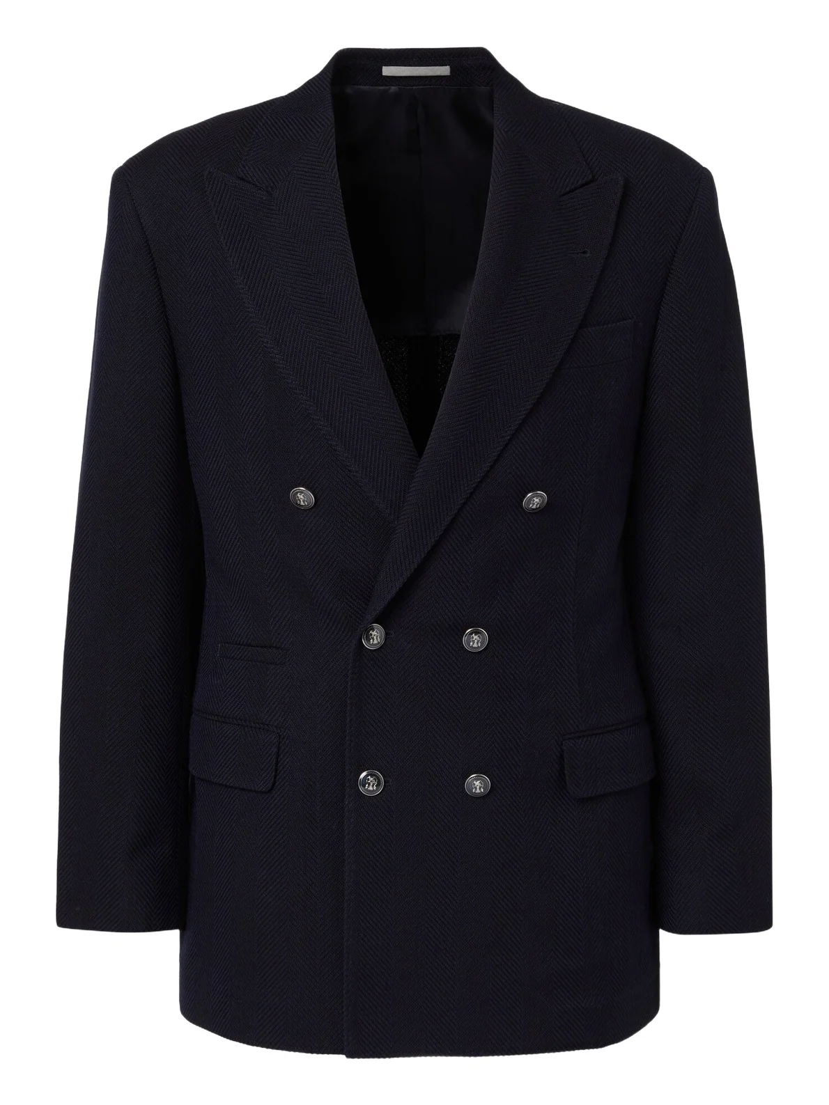 Brunello Cucinelli Herringbone wool and cotton blazer