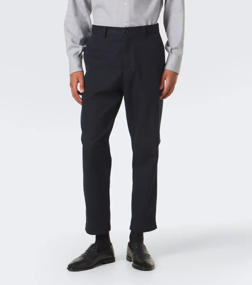 Brunello Cucinelli Cotton and wool tapered pants | Thumbnail 2