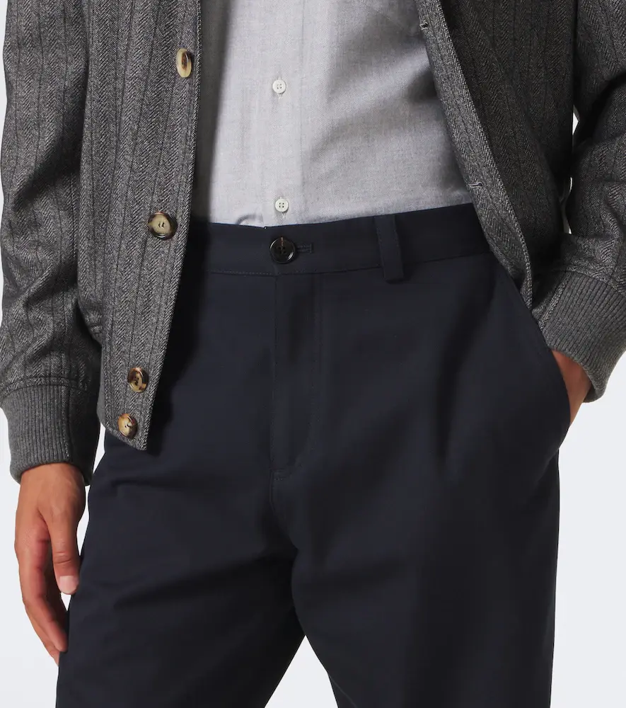 Brunello Cucinelli Cotton and wool tapered pants | Thumbnail 4