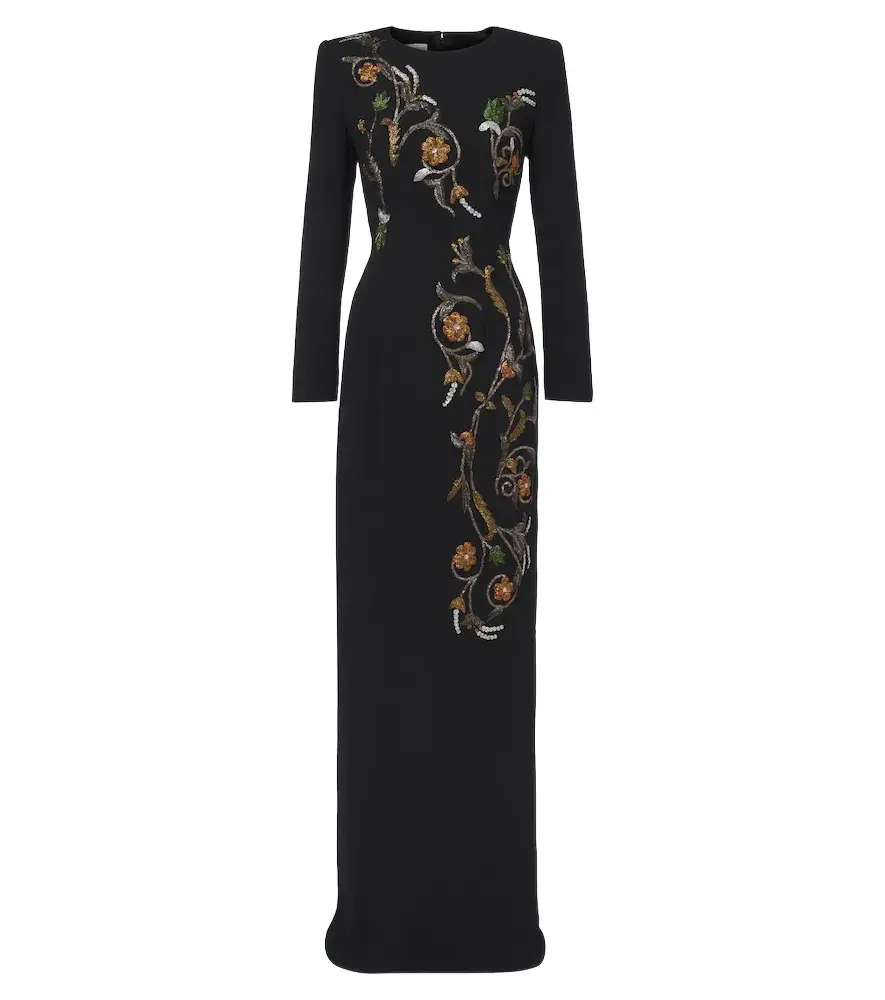 Dries Van Noten Floral embellished gown