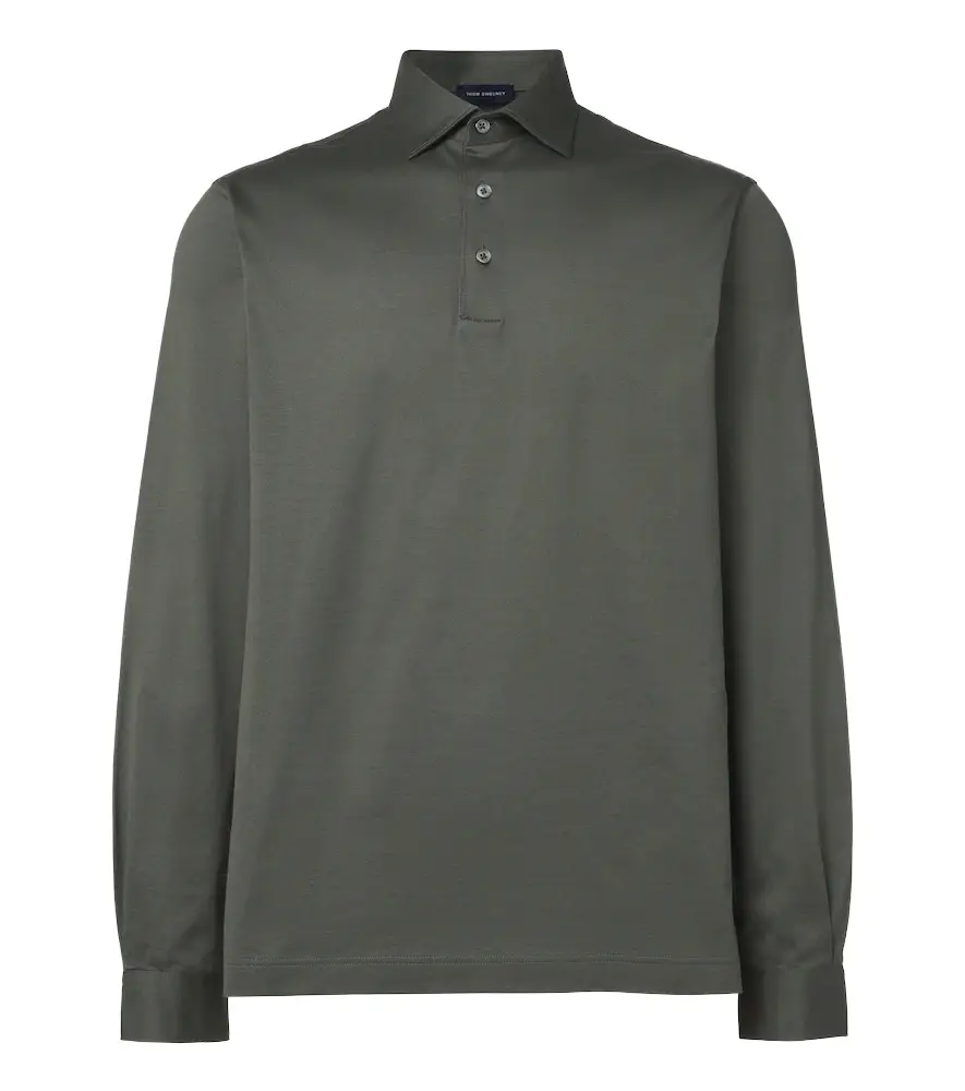 Cotton jersey polo shirt